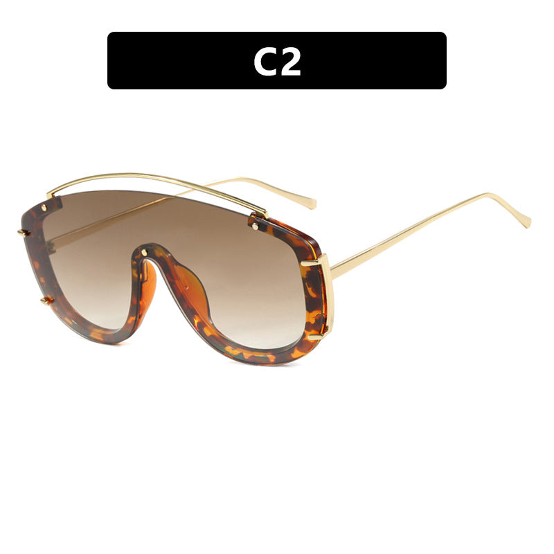 Damen futuristische Oversized-Sonnenbrille Karnz