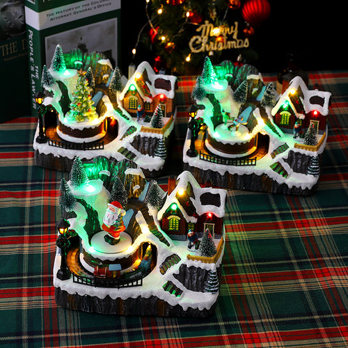 Weihnachtsdorf mit Lichtern Karnz