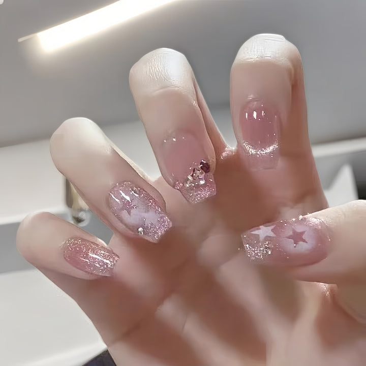 Künstliche Nagelspitzen mit Blumenmuster Karnz