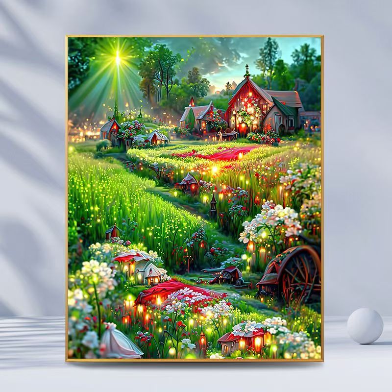Verzaubertes Garten Landschaft Kunstdruck Karnz