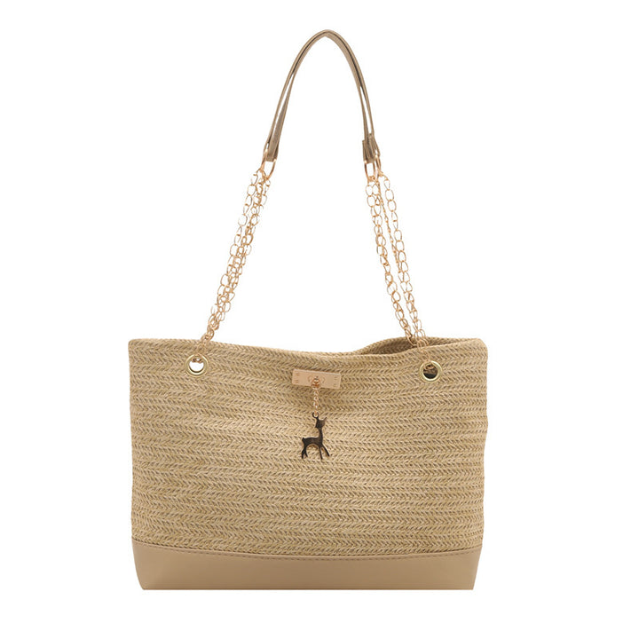 Stylische Geflochtene Strandtasche