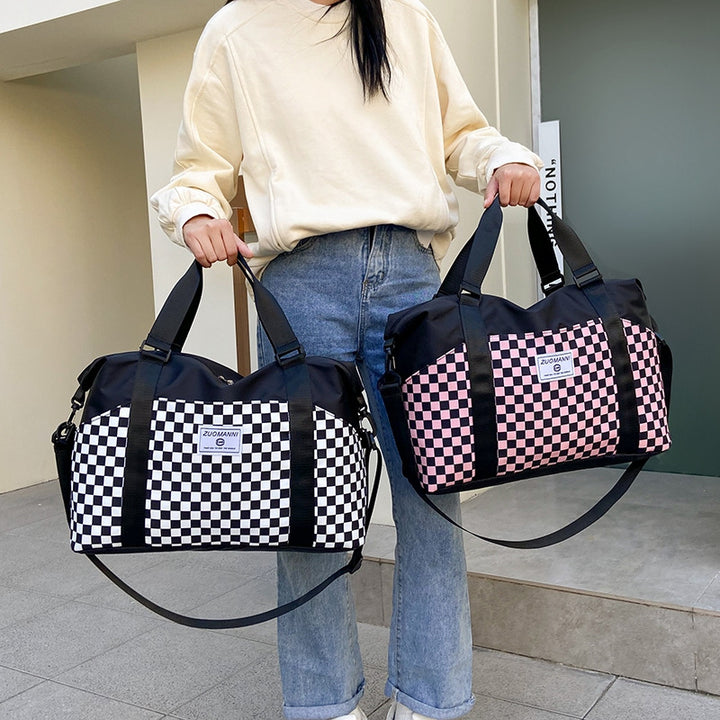 Stilvoller Schachbrett-Duffle-Bag Karnz