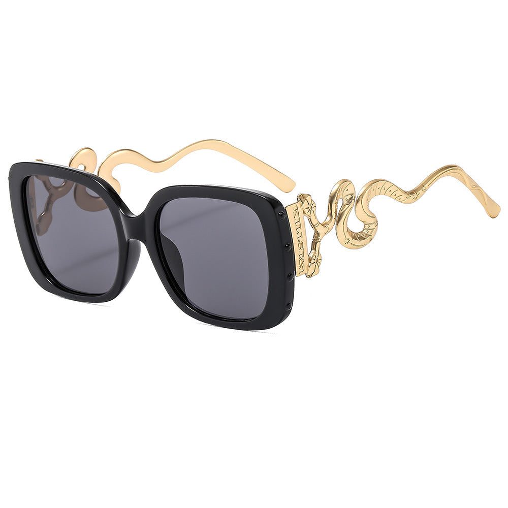 Damen extravagante Designer-Sonnenbrille mit luxuriösem Schlangenrahmen Karnz