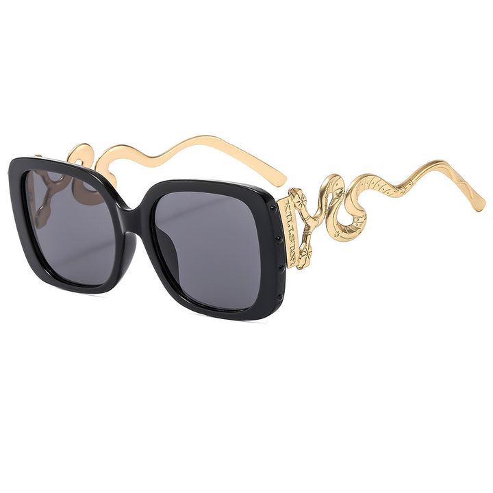 Damen extravagante Designer-Sonnenbrille mit luxuriösem Schlangenrahmen Karnz