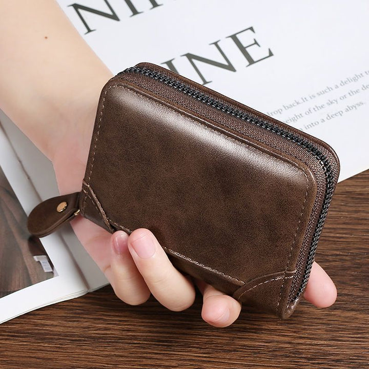 Premium Leder Reißverschluss Geldbörse Karnz