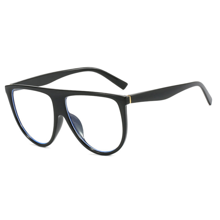 Damen trendige Oversized-Sonnenbrille mit stylischem transparenten Rahmen Karnz