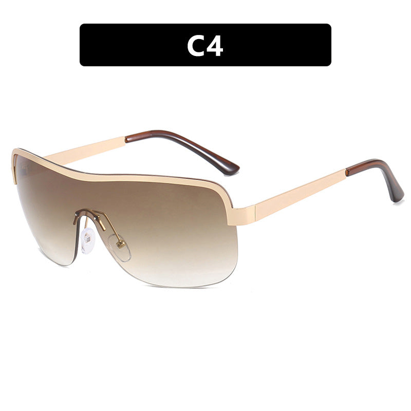 Damen sportliche Sonnenbrille im futuristischen Design mit großem Sichtfeld Karnz