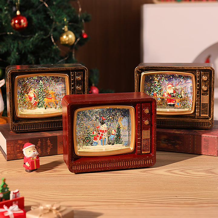 Nostalgische Schneekugel Fernseher Karnz