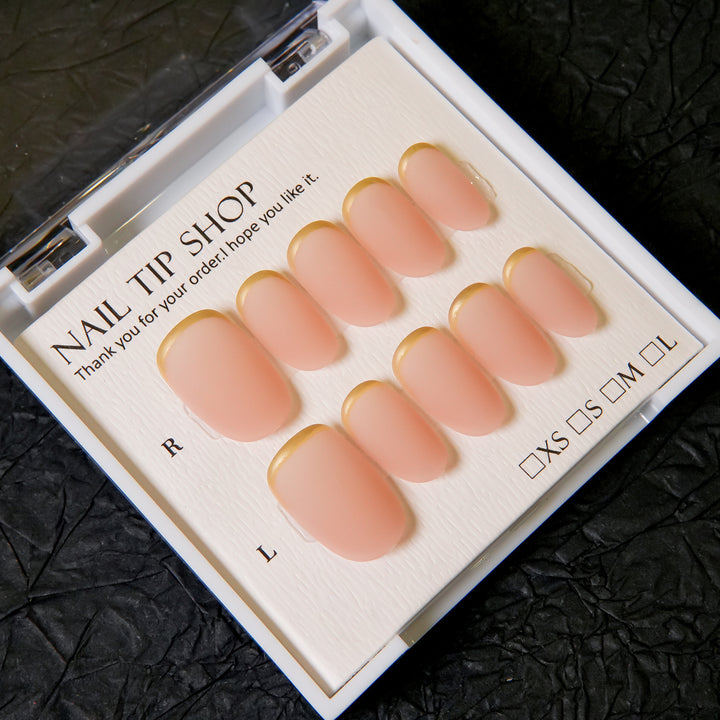 Natürlicher Finish Press-On Nagelset
