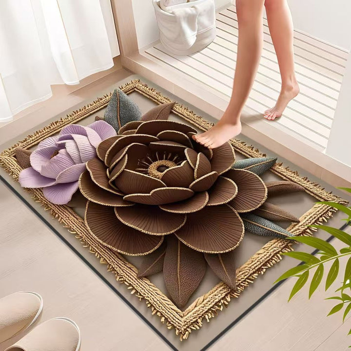 Dekorativer floraler Badteppich Karnz