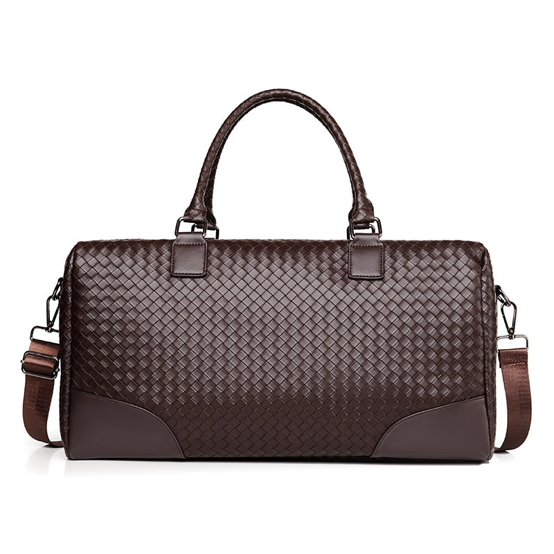 Woven Leather Travel Duffel Karnz
