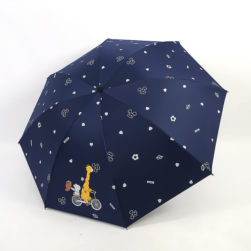 Damen Falt-Regenschirm mit verspieltem Tiermotiv Karnz