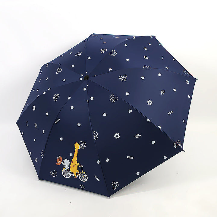 Damen Falt-Regenschirm mit verspieltem Tiermotiv Karnz