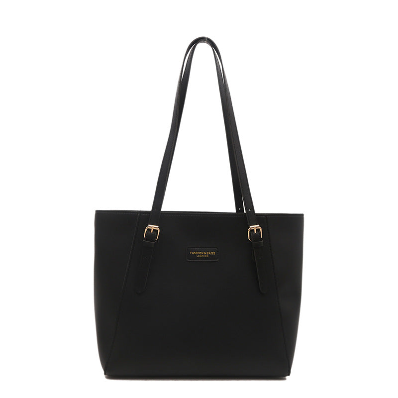 Elegante Kunstleder Tote Bag mit Schal-Detail