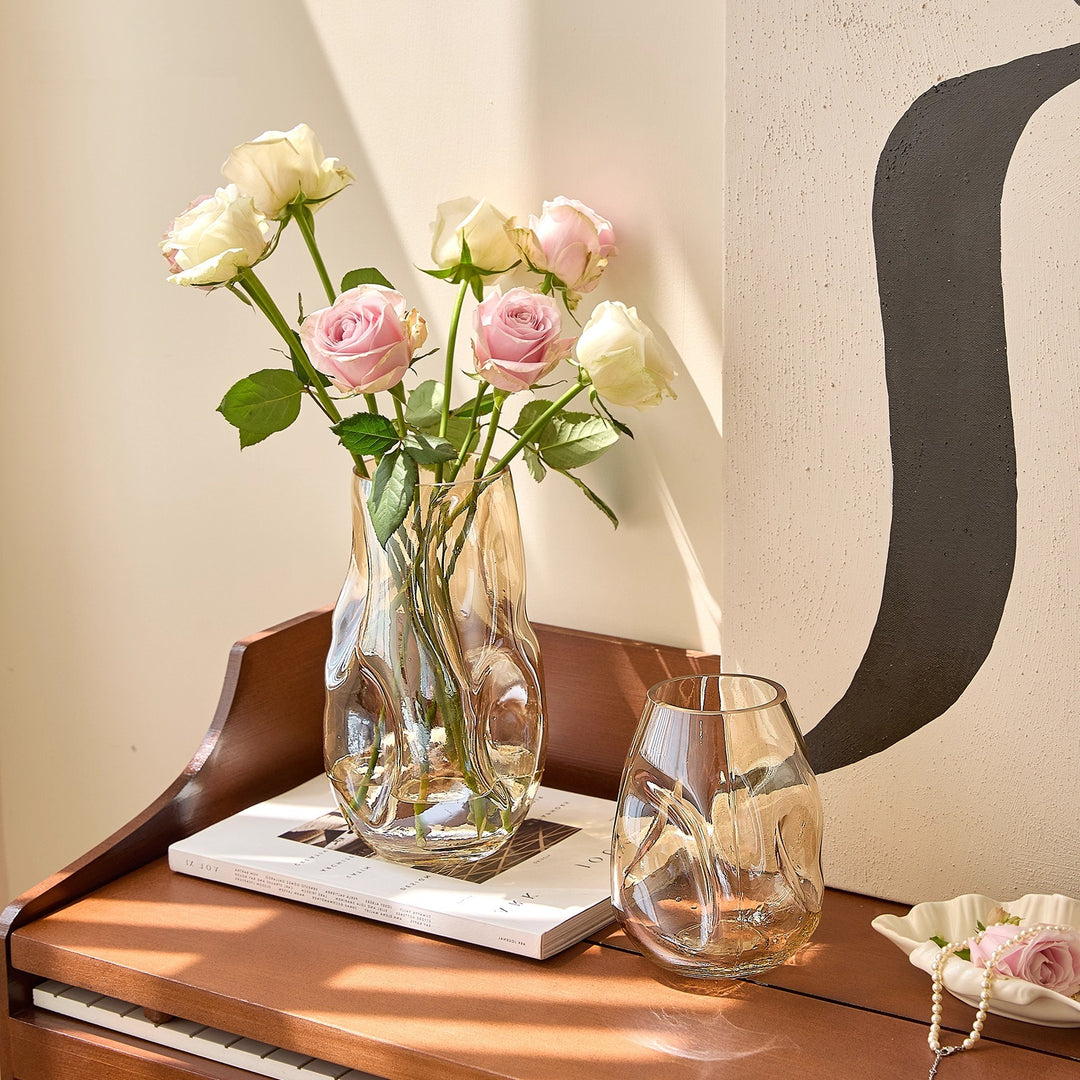 Dekorat vase aus glas