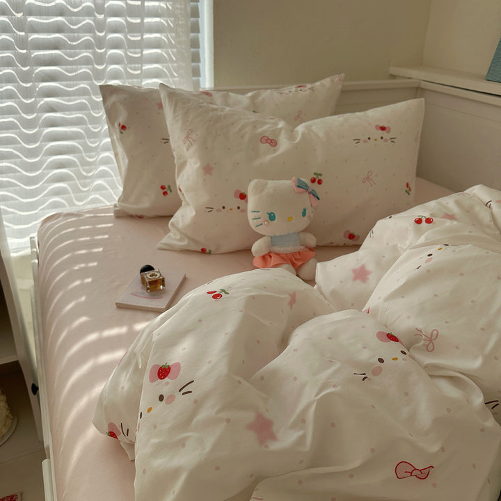 Floral Print Bettbezug Set