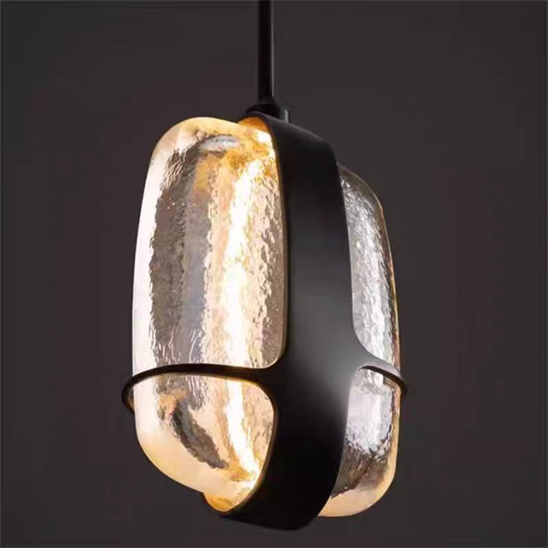 Moderne industrielle Glaspendelleuchte