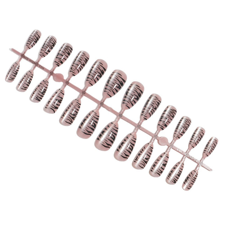 Künstlerisches Druck-Nagelset mit Tigerstreifen-Design Karnz