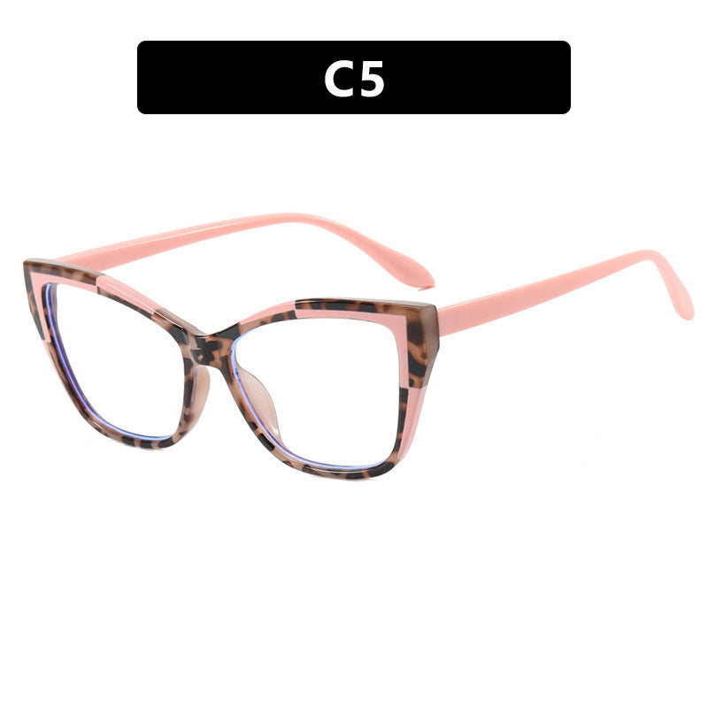 Damen Modische Cat-Eye Brille mit transparentem Rahmen Karnz