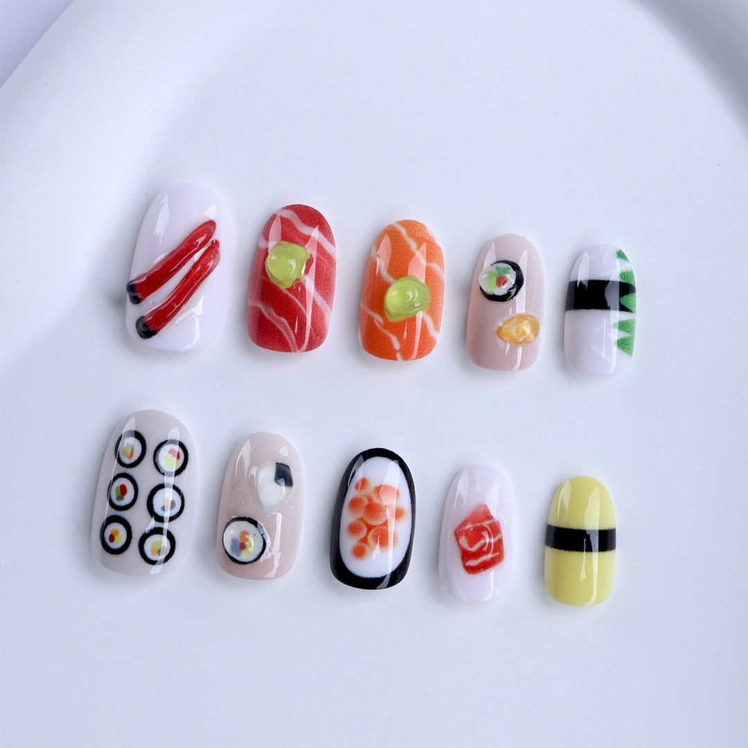 Kunstvolle Nagelkunst Im Sushi-Design Karnz