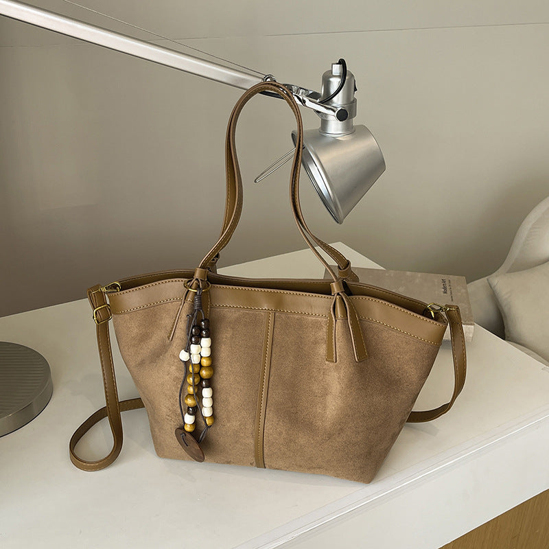 Chic Wildleder Tote-Handtasche