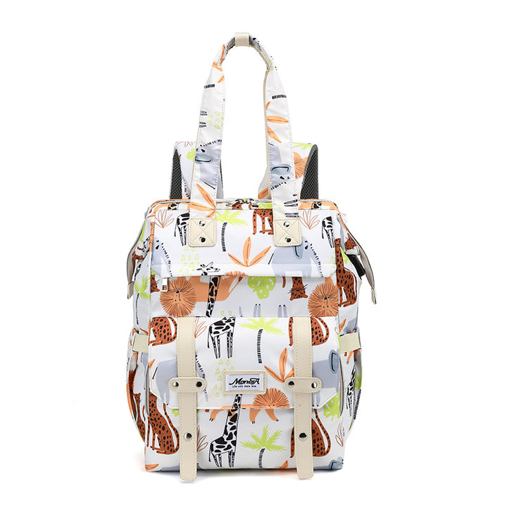 Stylische Tierdruck Windelrucksack Karnz