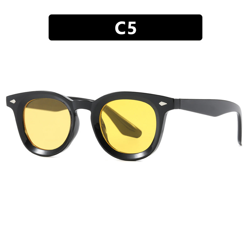 Damen modische Cat-Eye Sonnenbrille mit transparentem Rahmen Karnz
