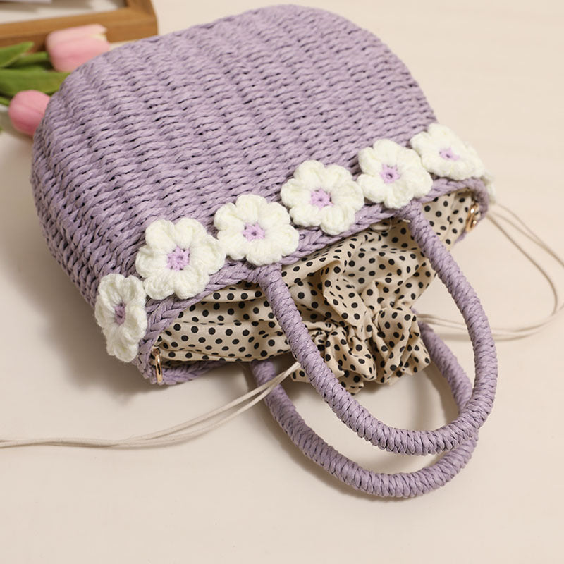 Damen Handtasche mit floralen Verzierungen Karnz