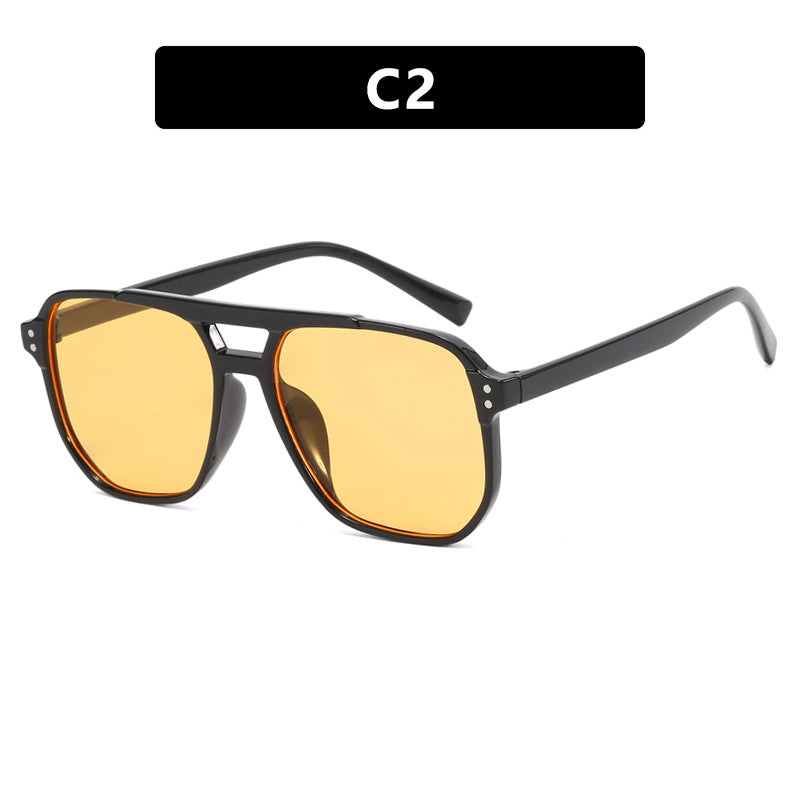 Damen oversized Sonnenbrille mit geometrischem Design und UV-Schutz Karnz