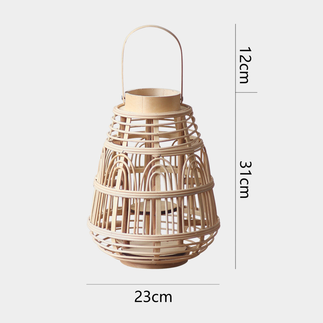 Handgefertigte Rattan-Laterne Karnz