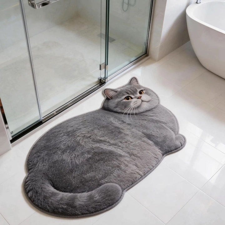 Kat-Themen Plüsch-Badematte für das Badezimmer