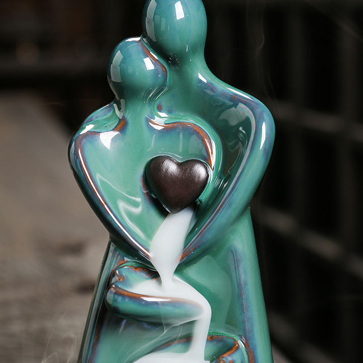 Künstlerisches Paar Figurine Räuchergefäß