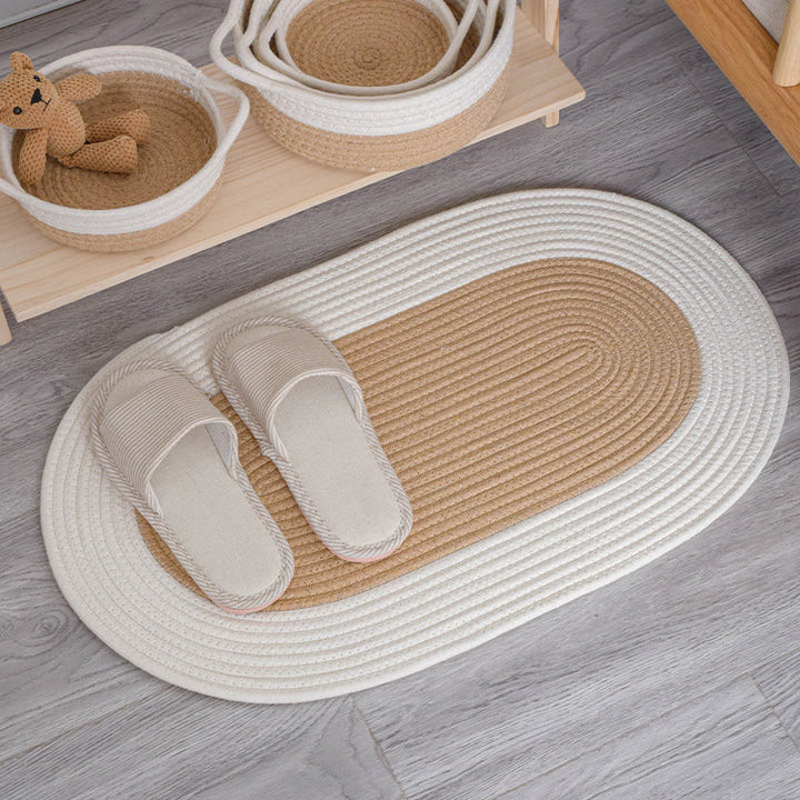 Runde Jute-Teppich Karnz