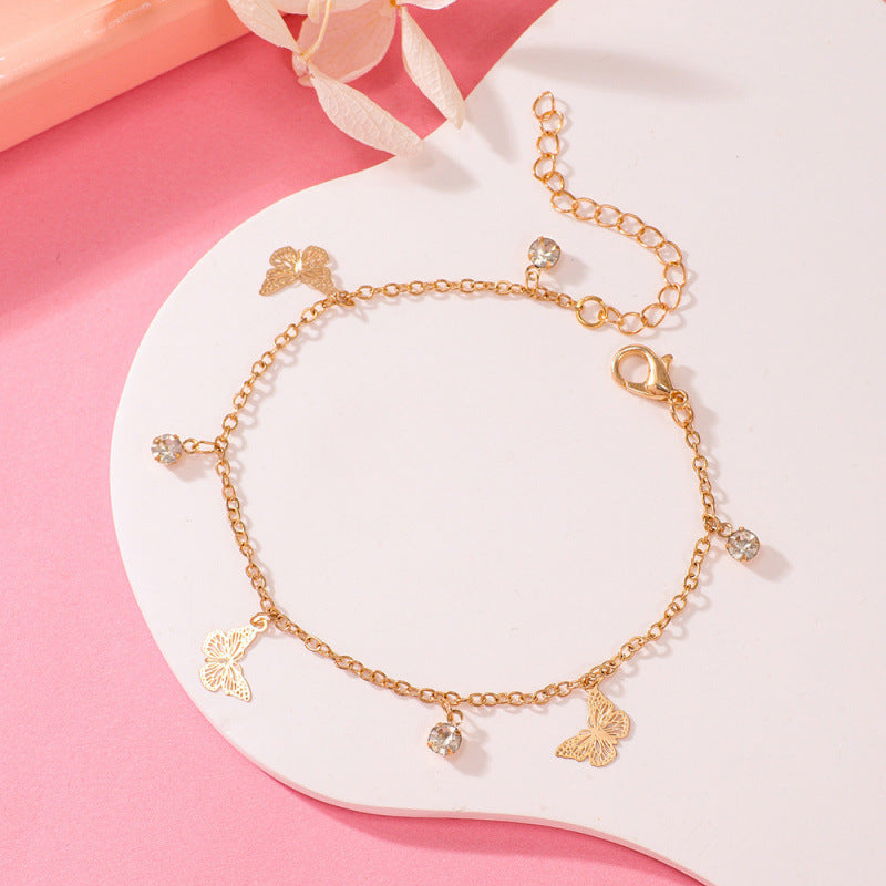 Schmetterlings Charm Fußkette Karnz