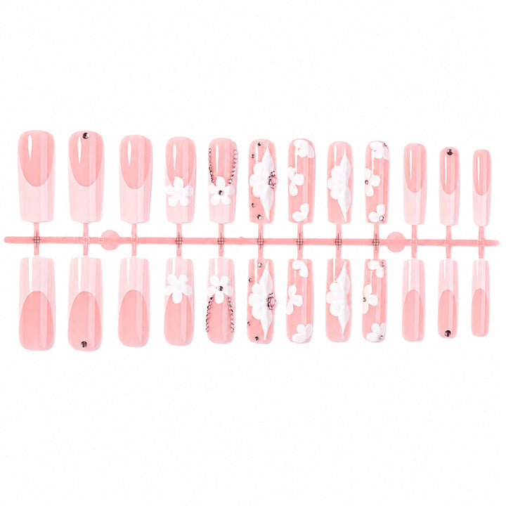 Florales Akzent Press-On Nagelkunst Kit Karnz