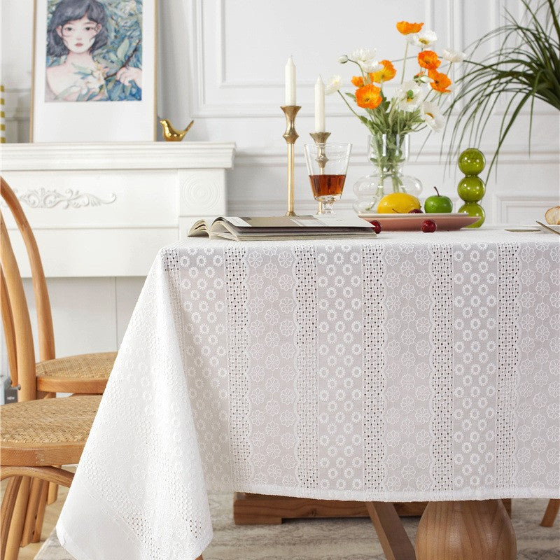 Blumen Spitzenbestickte Tischdecke