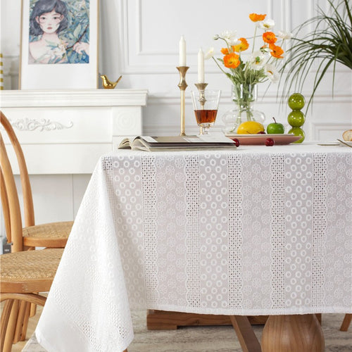 Blumen Spitzenbestickte Tischdecke