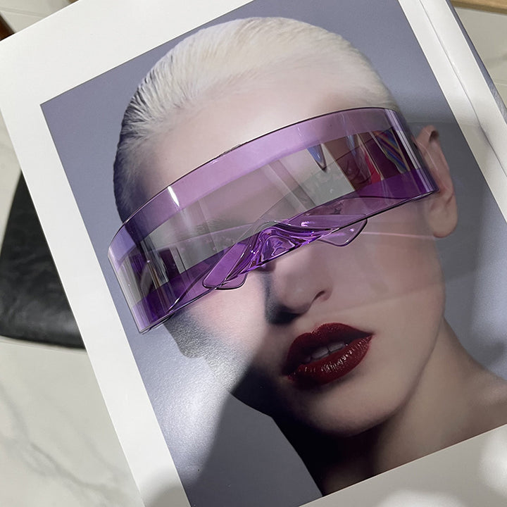 Damen futuristische visierähnliche Sonnenbrille Karnz