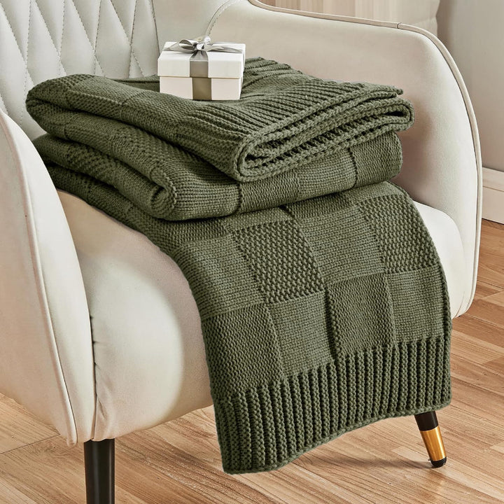 Gemütliche Strickstrukturierten Decke