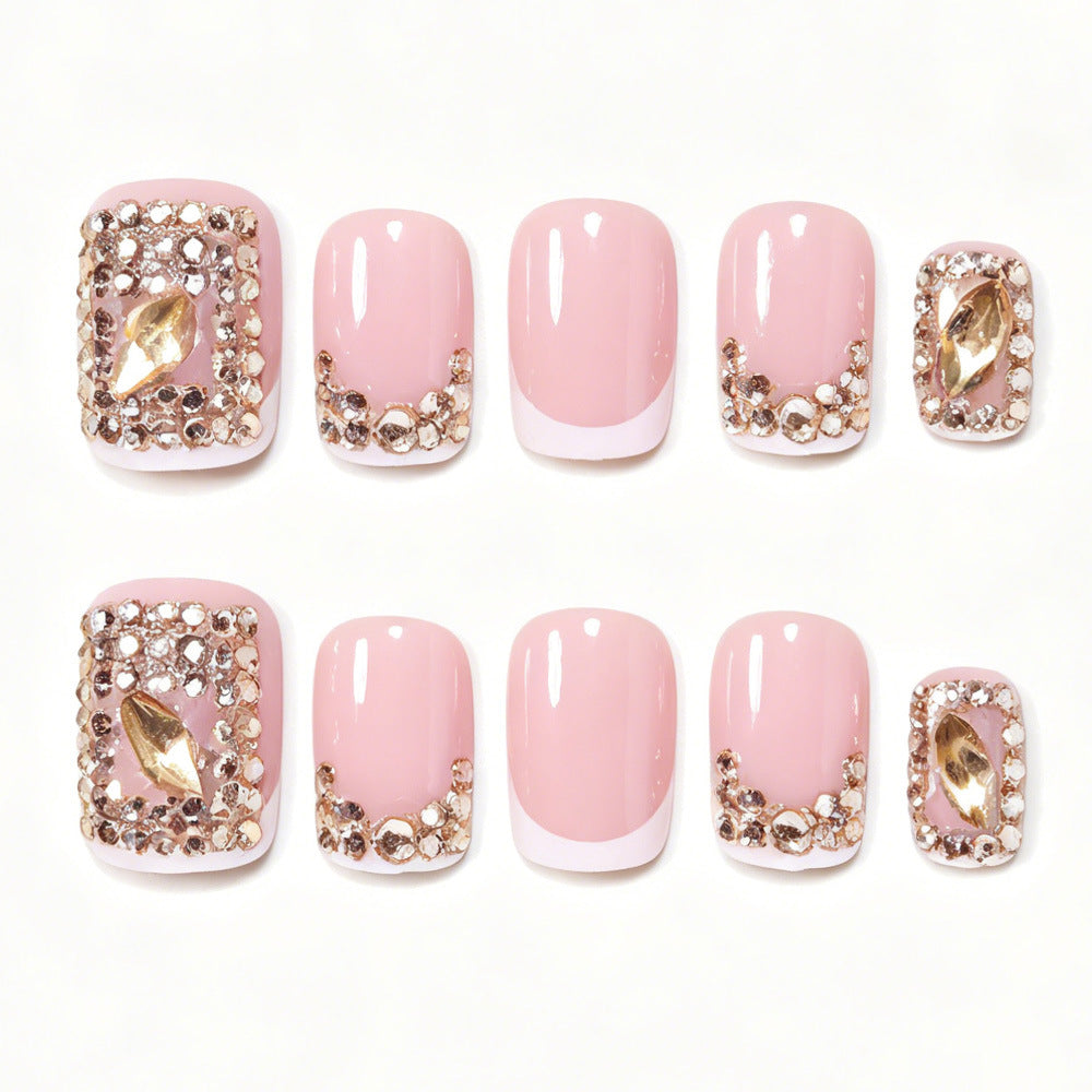 Elegante dekorative Press-On Nagelkunst Karnz