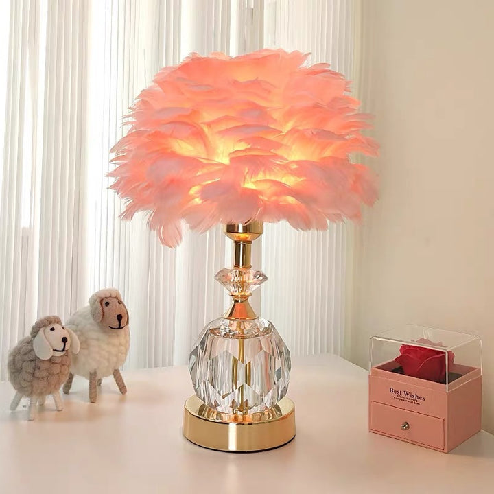 Federbetonte Tischlampe