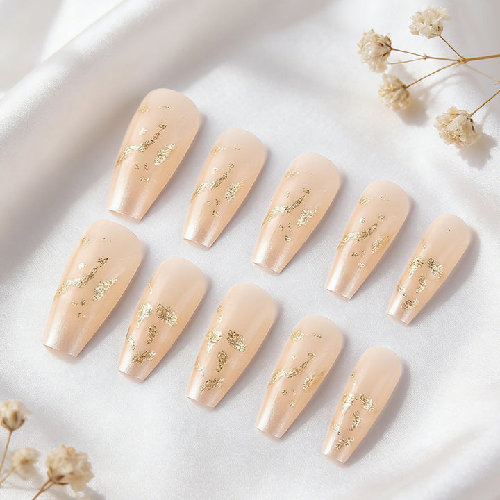 Glitzernde Eleganz Press-On Nagelset Karnz