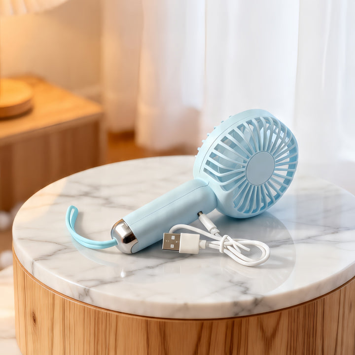 Damen Tragbarer Handventilator mit USB-Anschluss und variabler Geschwindigkeitsregelung Karnz