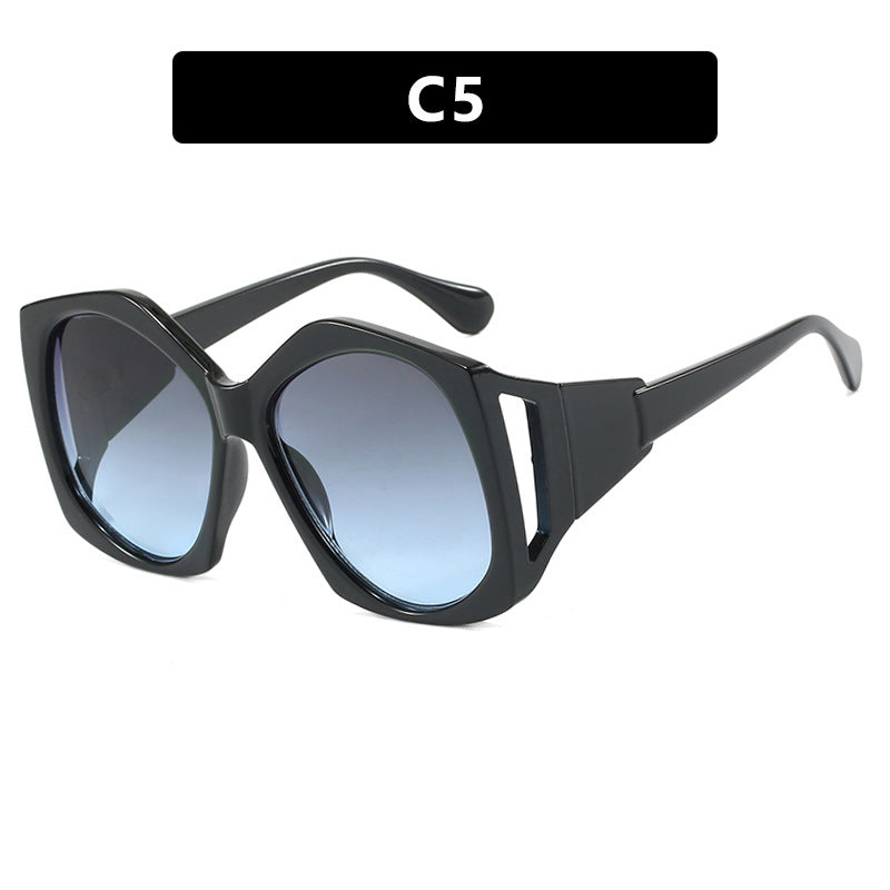 Damen oversized Sonnenbrille mit futuristischem Design Karnz