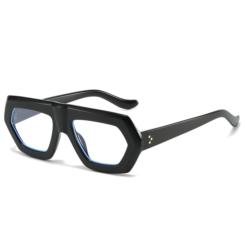 Damen modische optische Brille im extravaganten Hexagon-Design Karnz