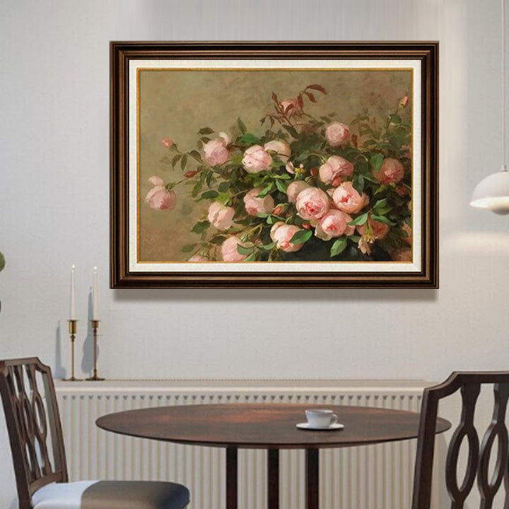 Vintage Blumenmuster Stillleben Kunstdruck