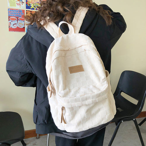 Klassischer kariert gemusterter Rucksack Karnz