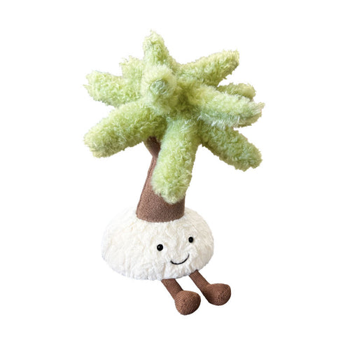 Plüsch-Palmenbaum-Charakter Sitzende Softtoy mit gesticktem Gesicht und Cord-Beinen Karnz