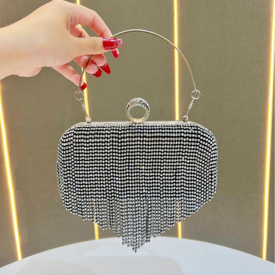 Glänzende Kristall Abendhandtasche