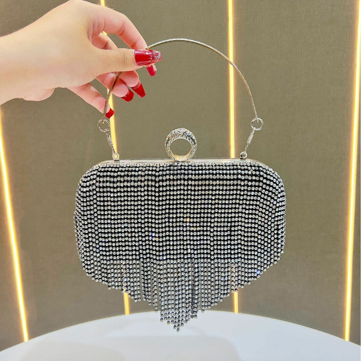 Glänzende Kristall Abendhandtasche